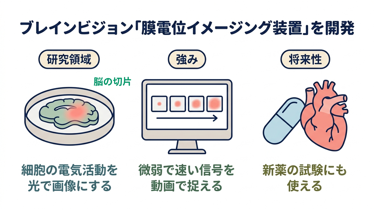 ブレインビジョン「膜電位イメージング装置」を開発
