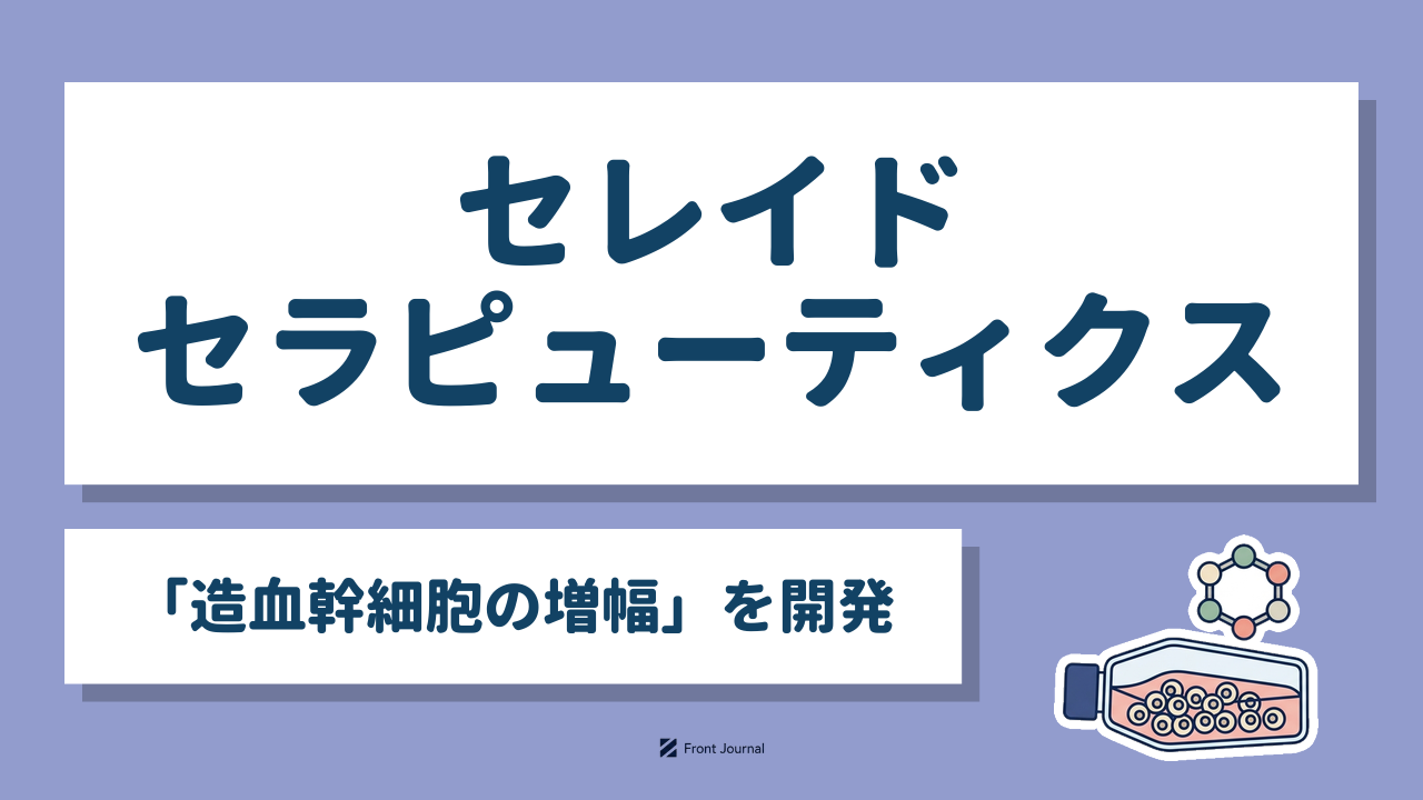 セレイドセラピューティクス「造血幹細胞の増幅」を開発｜細胞の入った培養容器と分子模型のイラスト