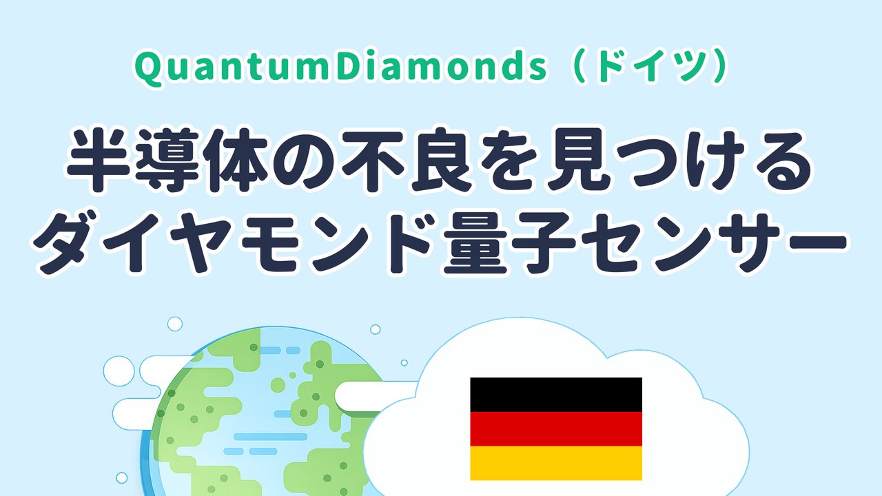 半導体の不良を非破壊で見つけるダイヤモンド量子センサーを開発する QuantumDiamonds（ドイツ発）のサムネイル