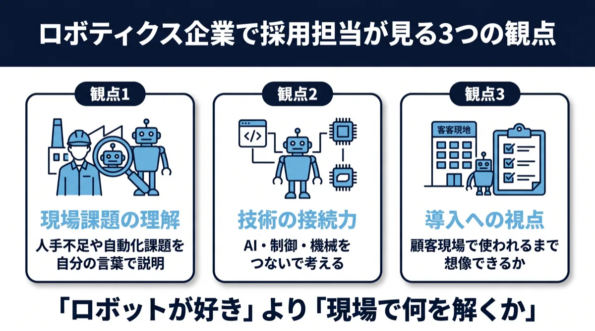 ロボティクス企業の採用担当者が面接で問う視点：現場課題への理解