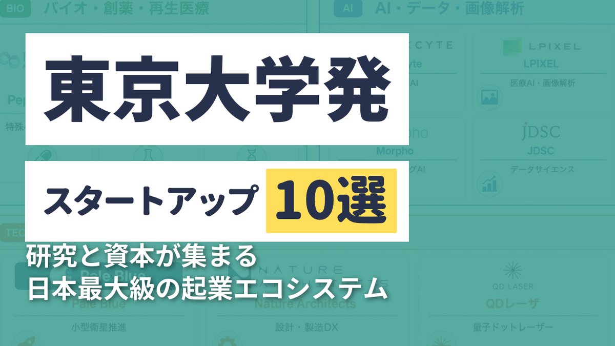 東京大学発スタートアップ10選｜研究と資本が集まる日本最大級の起業エコシステム