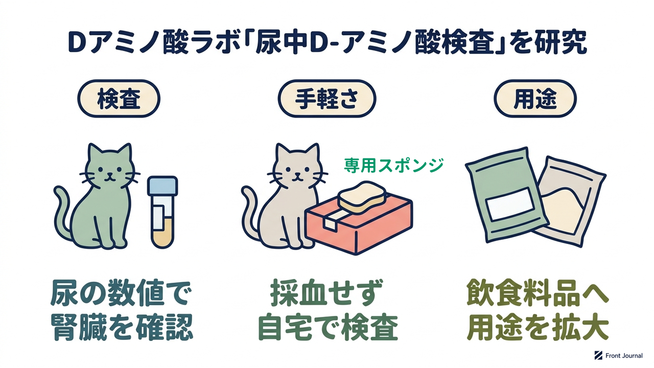 Dアミノ酸ラボ「尿中D-アミノ酸検査」を研究