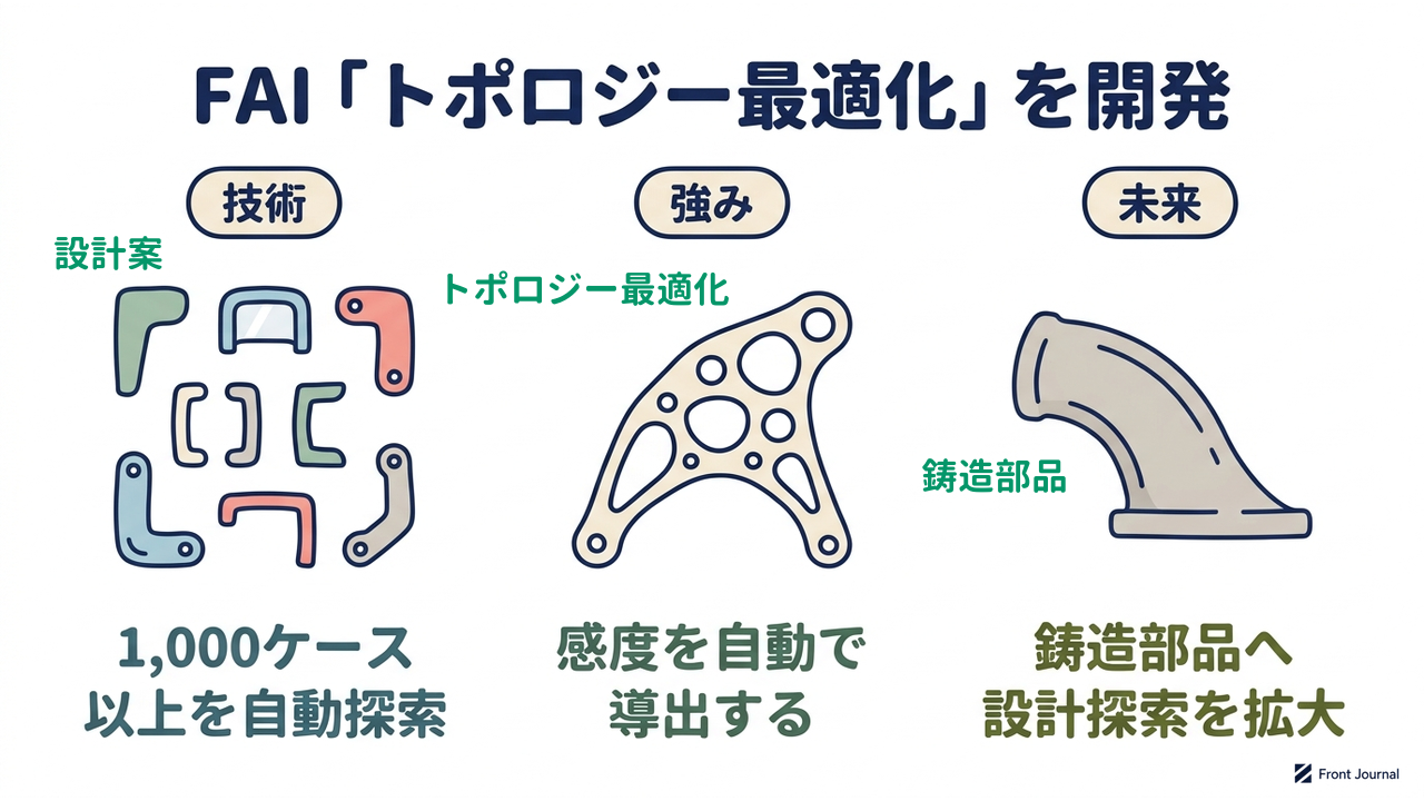 FAI「トポロジー最適化」を開発