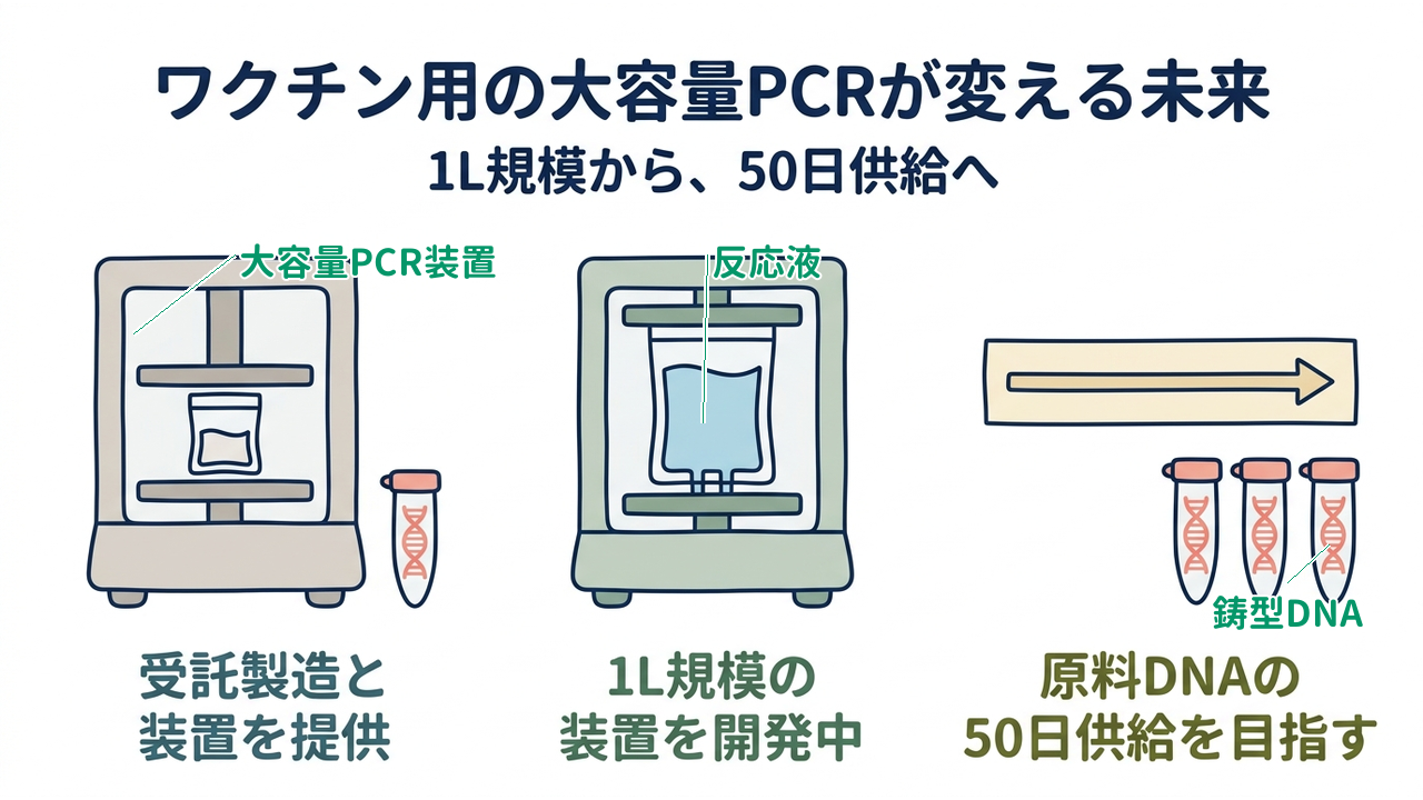 ワクチン用の大容量PCRが変える未来