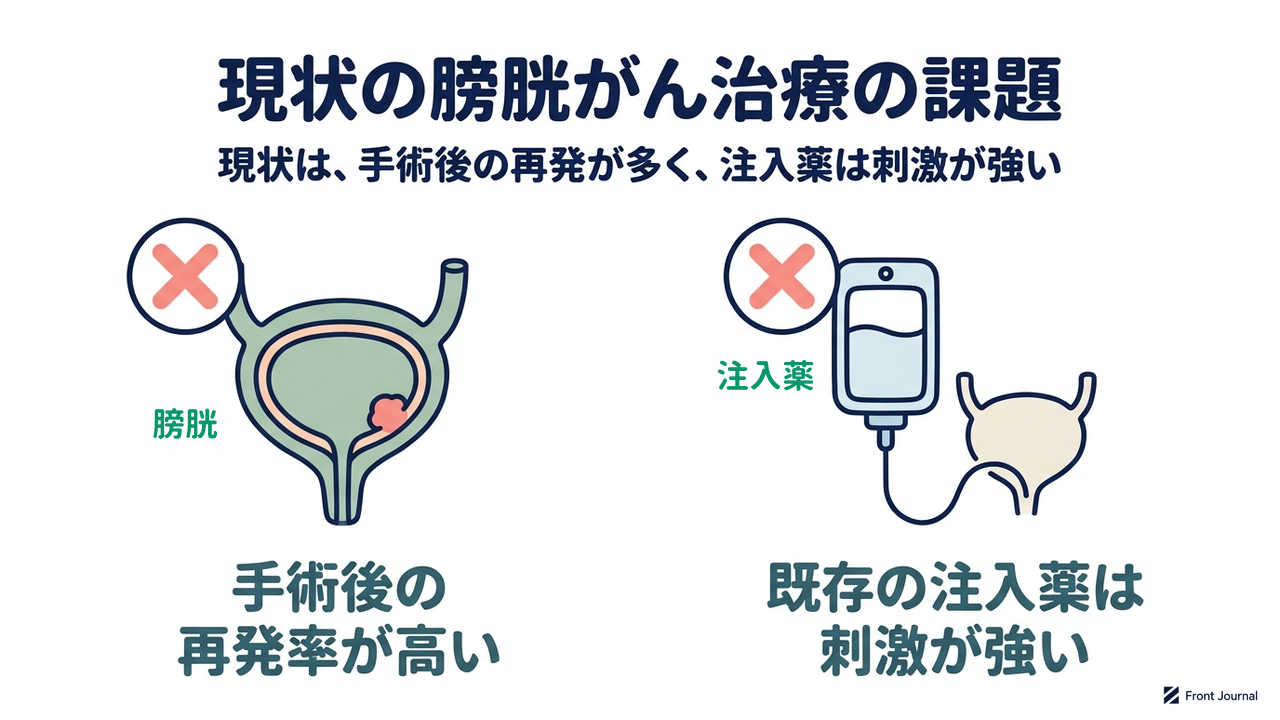 現状の膀胱がん治療の課題