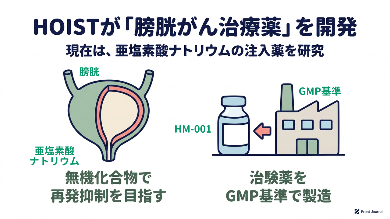 HOISTが「膀胱がん治療薬」を開発