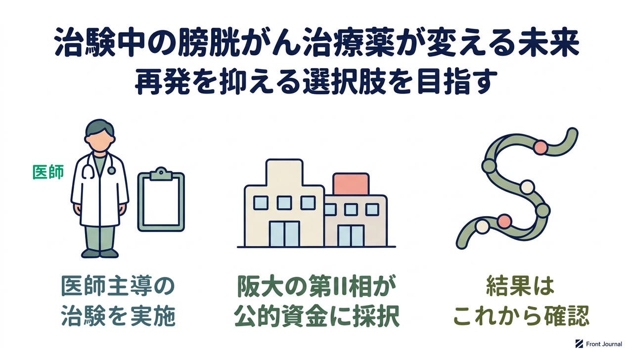 治験中の膀胱がん治療薬が変える未来