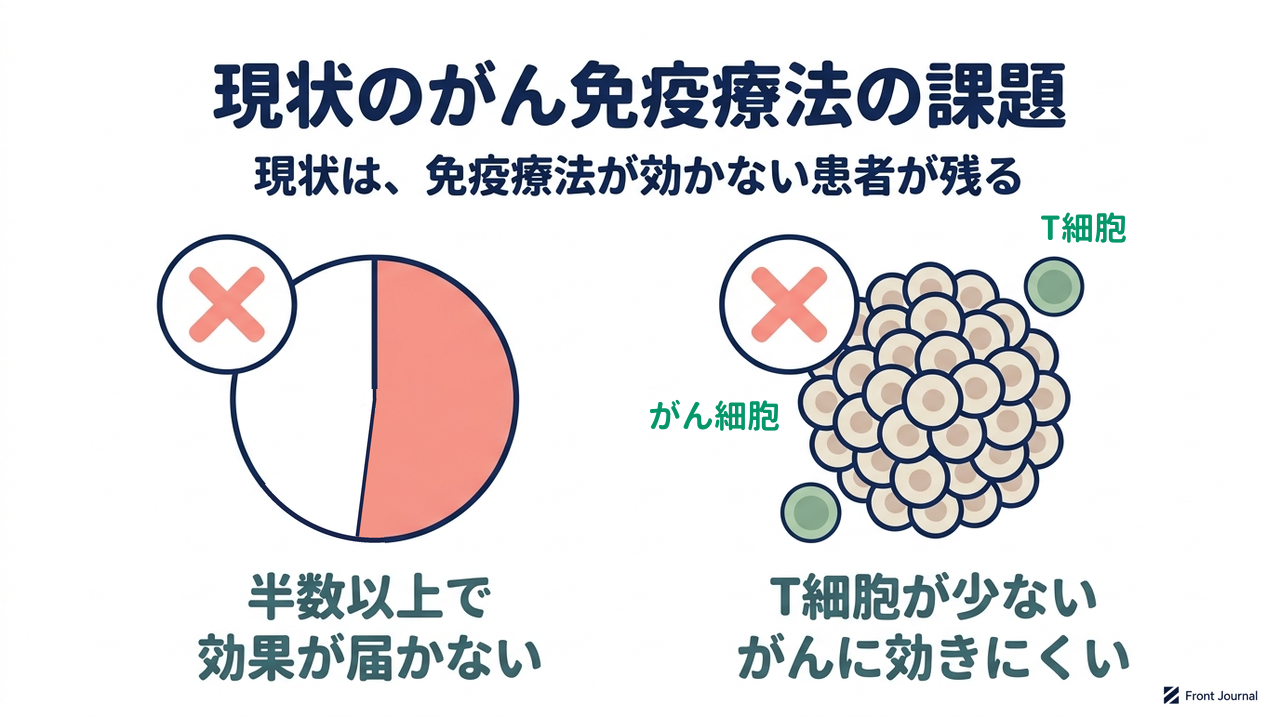 現状のがん免疫療法の課題