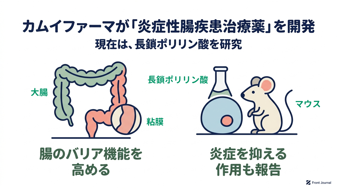 カムイファーマが「炎症性腸疾患治療薬」を開発