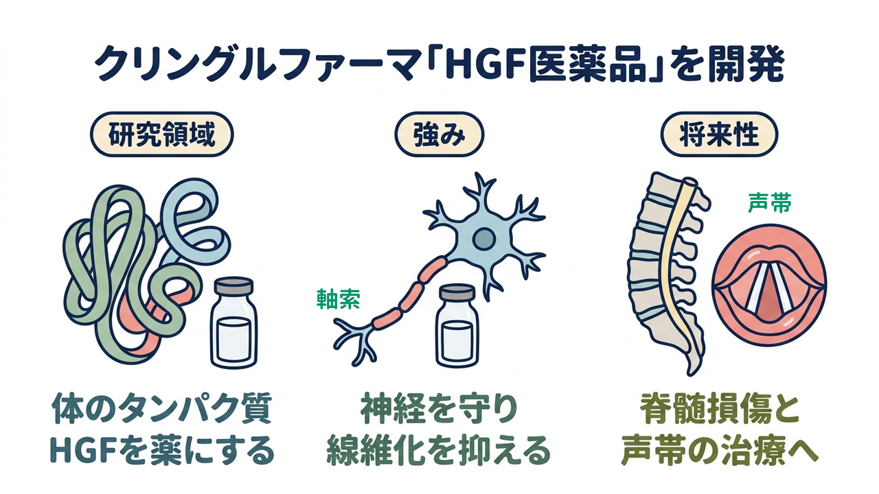 クリングルファーマ「HGF医薬品」を開発
