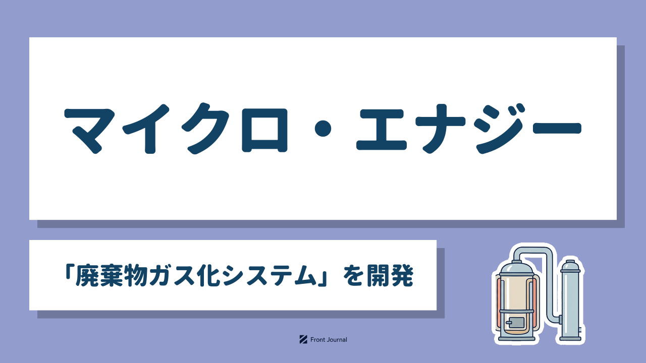 株式会社マイクロ・エナジー｜「廃棄物ガス化システム」を開発