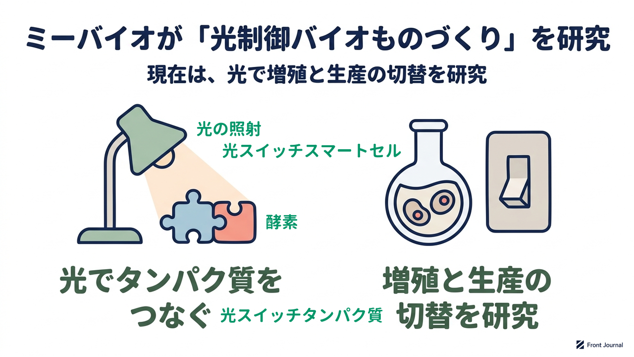 ミーバイオが「光制御バイオものづくり」を研究