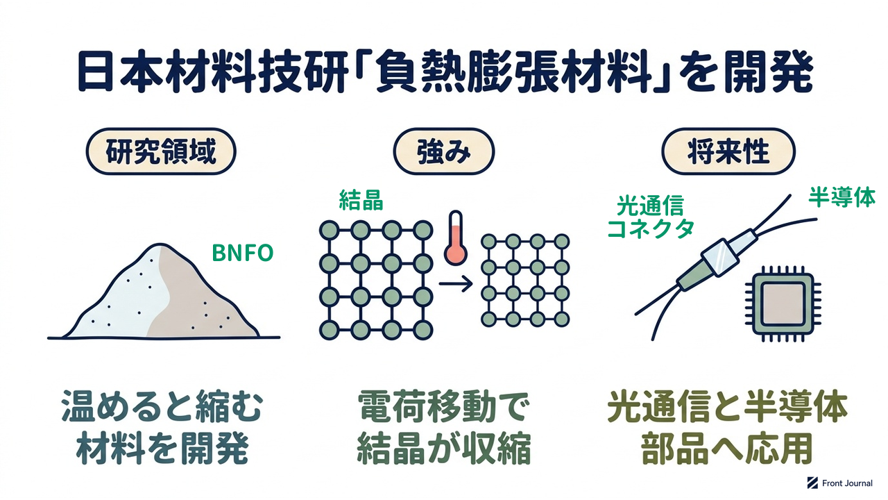 日本材料技研「負熱膨張材料」を開発