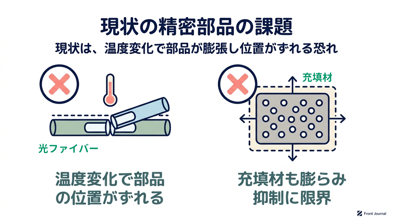 現状の精密部品の課題