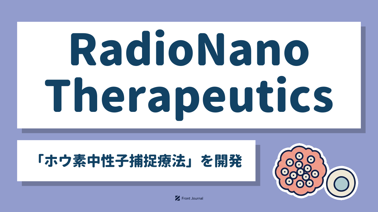 RadioNano Therapeutics「ホウ素中性子捕捉療法」を開発