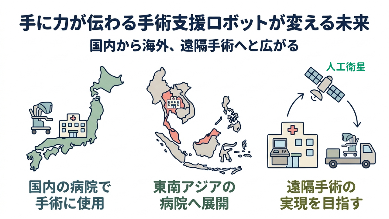 手に力が伝わる手術支援ロボットが変える未来