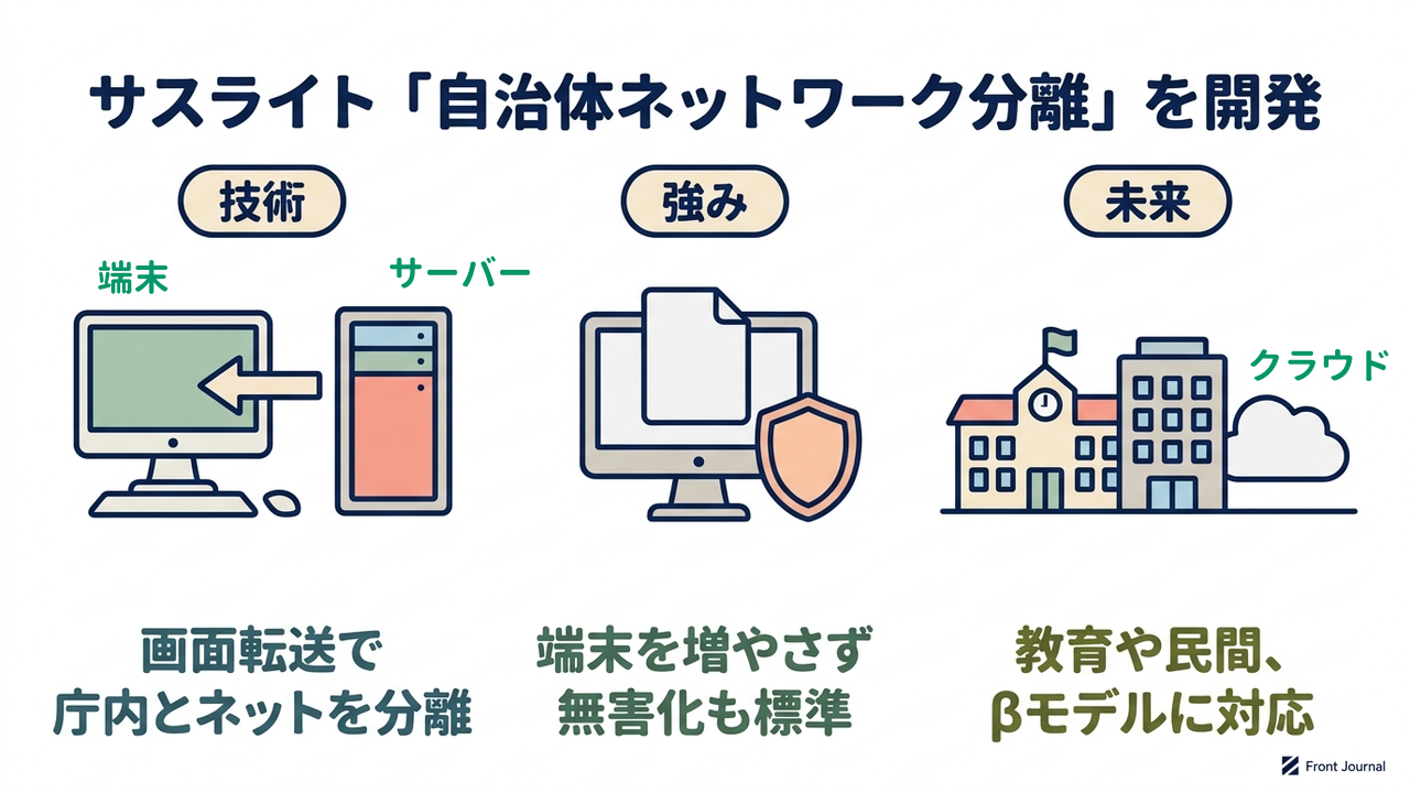サスライト「自治体ネットワーク分離」を開発