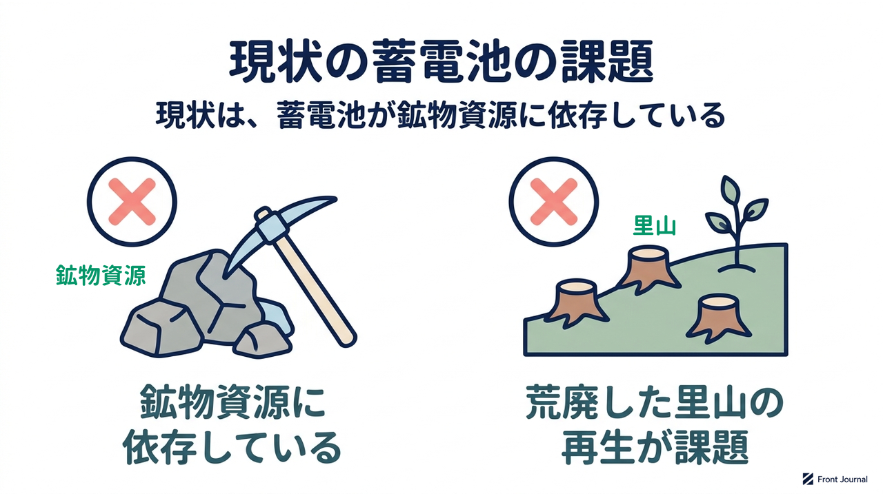 現状の蓄電池の課題