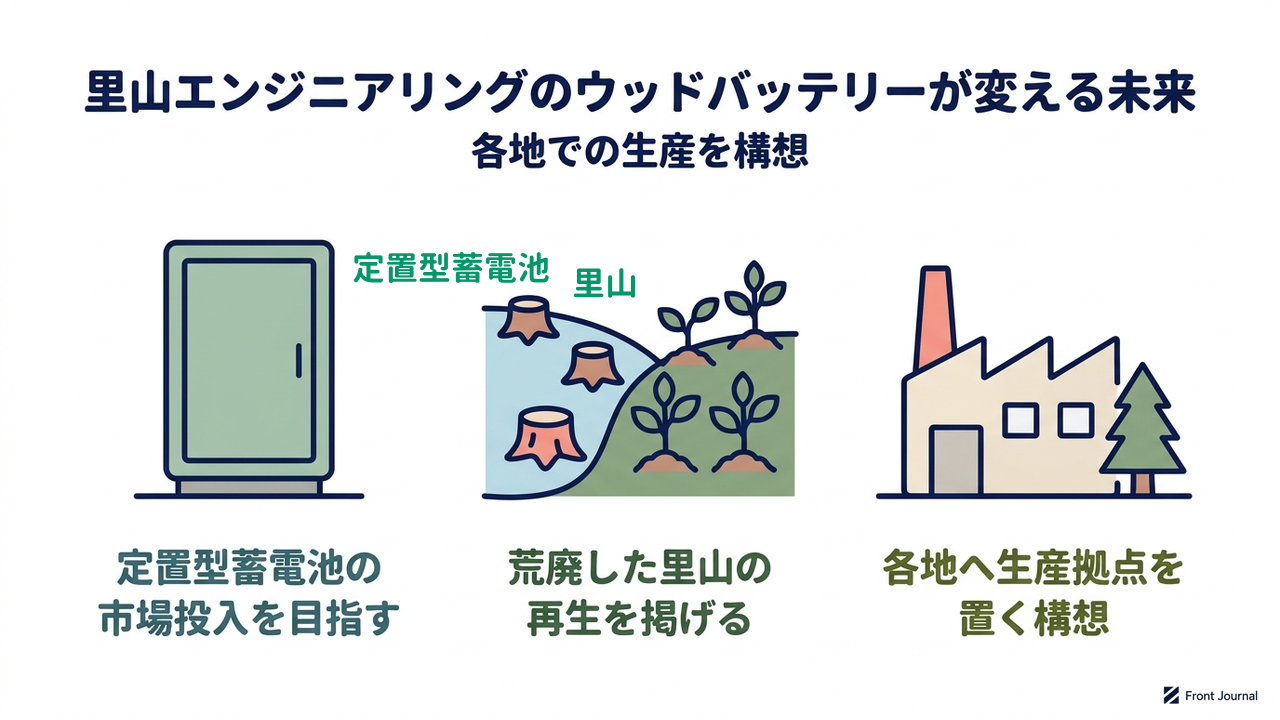里山エンジニアリングのウッドバッテリーが変える未来
