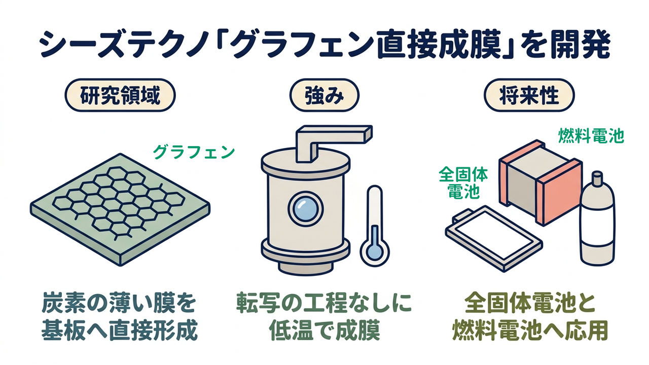 シーズテクノ「グラフェン直接成膜」を開発