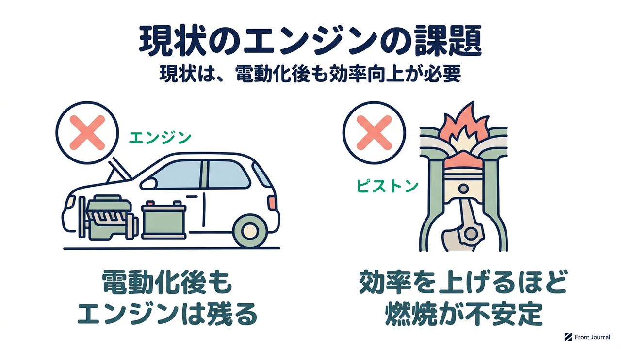 現状のエンジンの課題