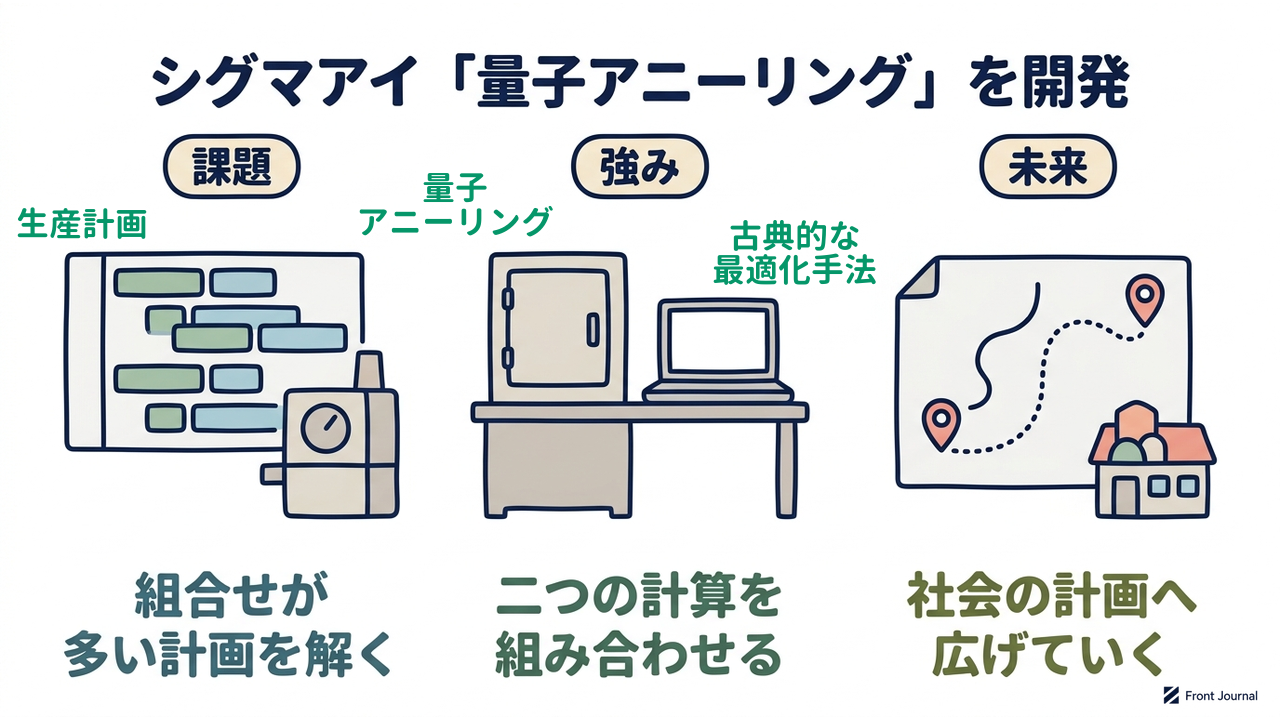 シグマアイ「量子アニーリング」を活用した計画最適化