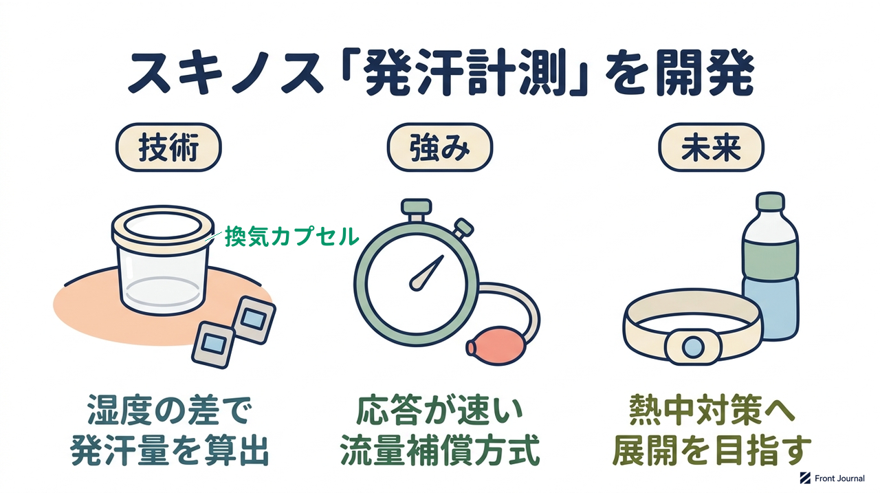 スキノス「発汗計測」を開発