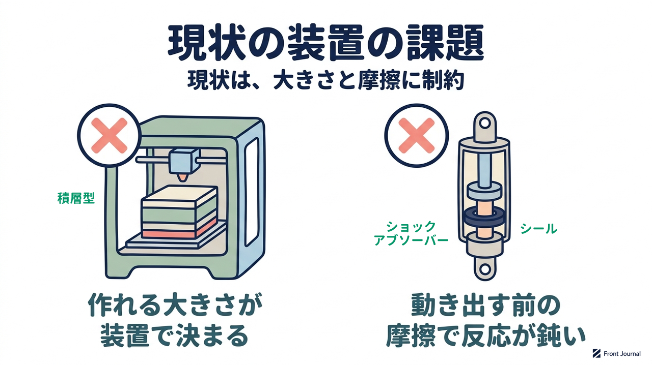 現状の装置の課題