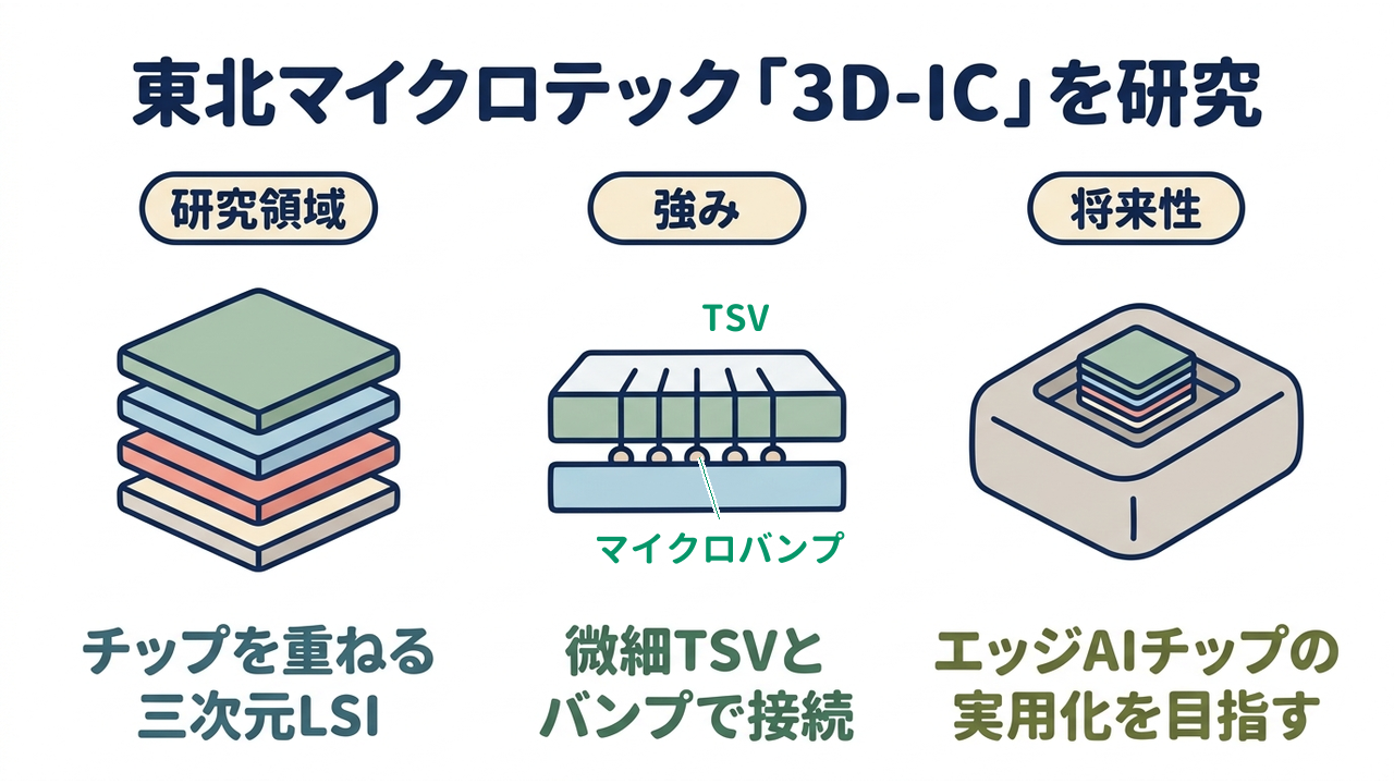 東北マイクロテック「3D-IC」を研究