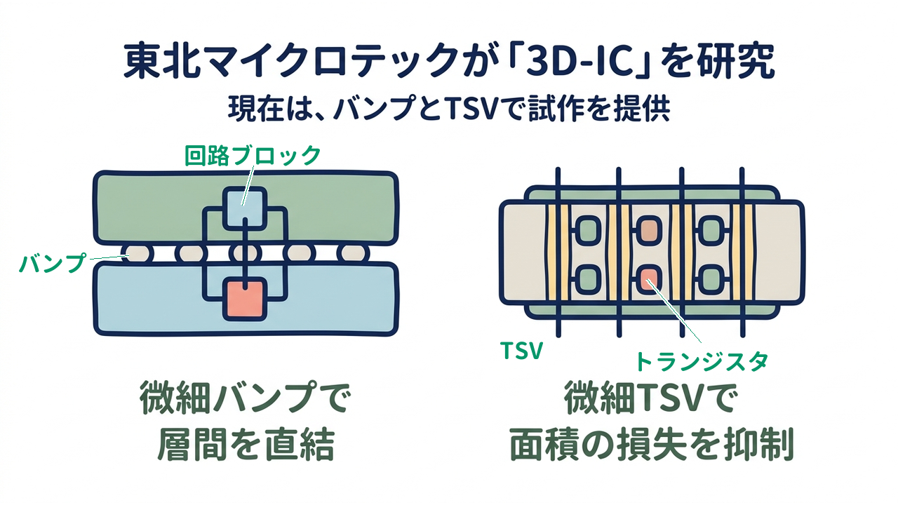 東北マイクロテックが「3D-IC」を研究
