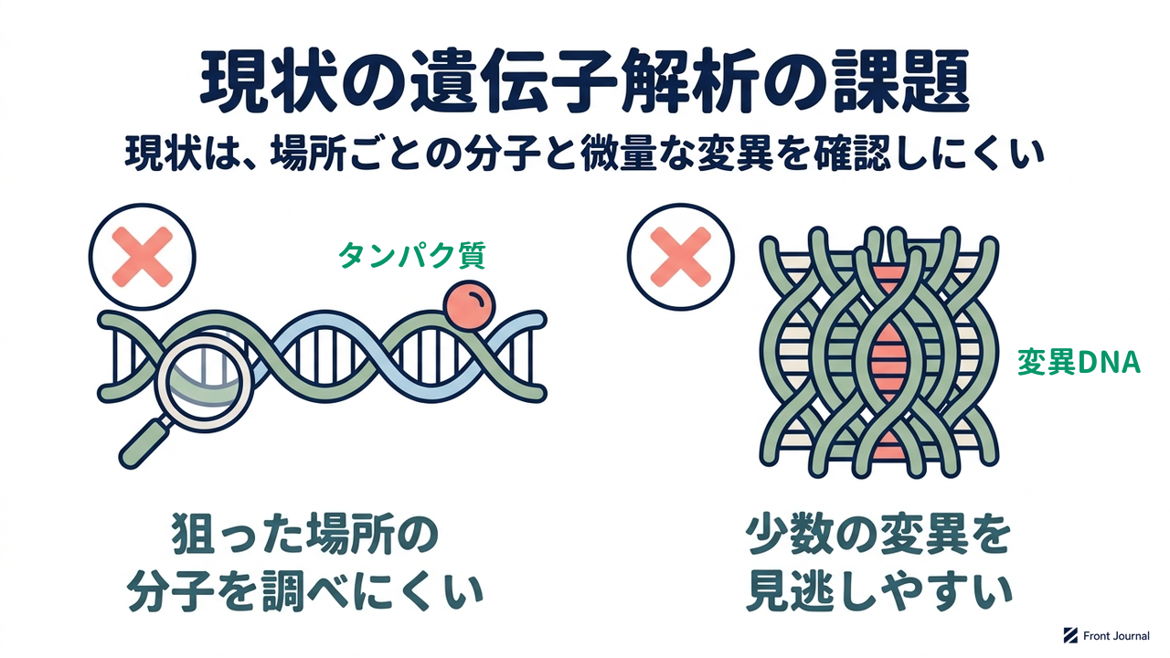 現状の遺伝子解析の課題