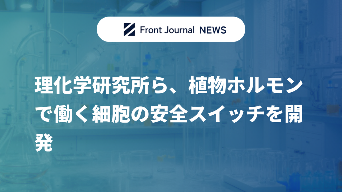 理化学研究所ら、植物ホルモンで働く細胞の安全スイッチを開発