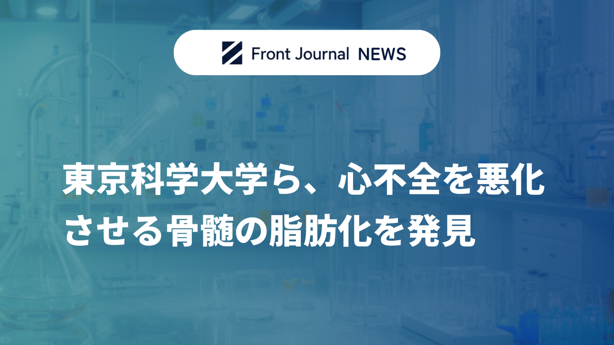 東京科学大学ら、心不全を悪化させる骨髄の脂肪化を発見