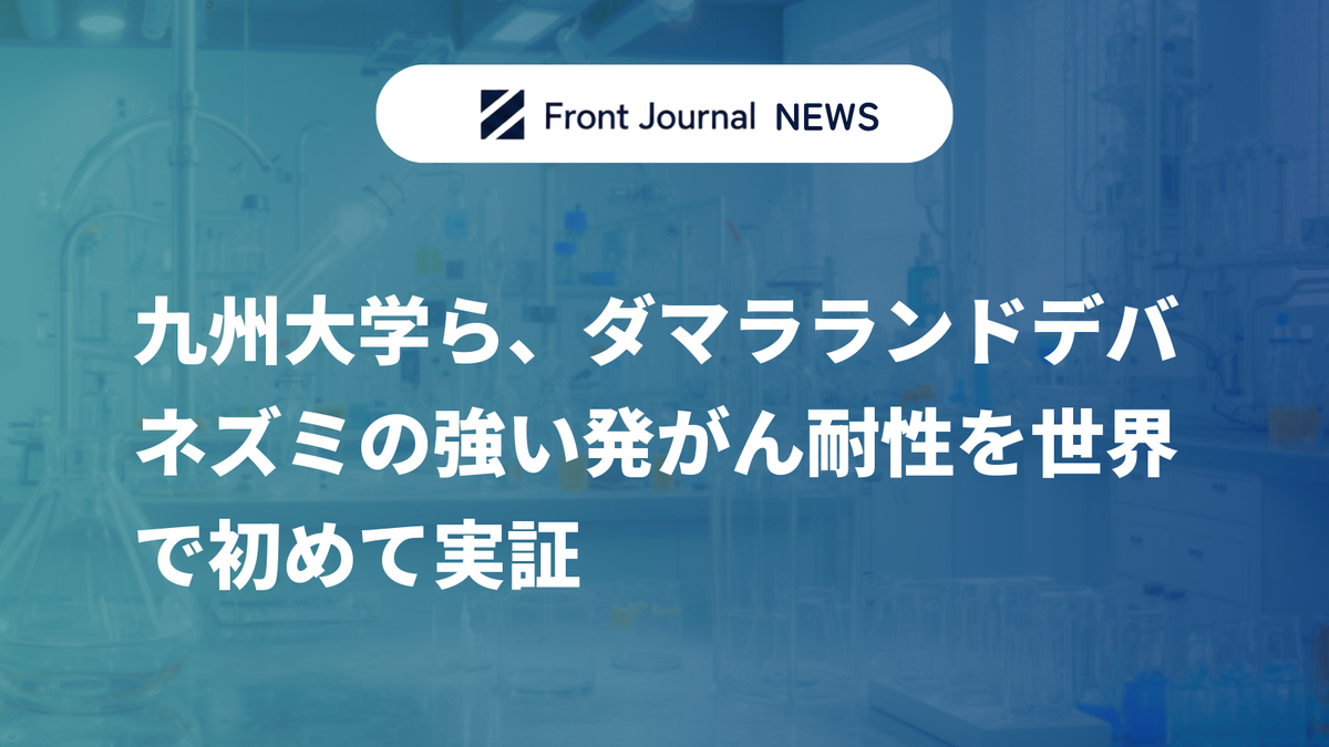 九州大学ら、ダマラランドデバネズミの強い発がん耐性を世界で初めて実証