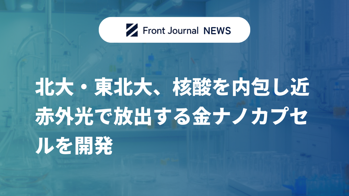 北大・東北大、核酸を内包し近赤外光で放出する金ナノカプセルを開発