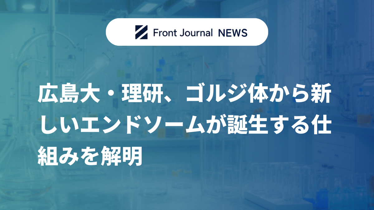 広島大・理研、ゴルジ体から新しいエンドソームが誕生する仕組みを解明