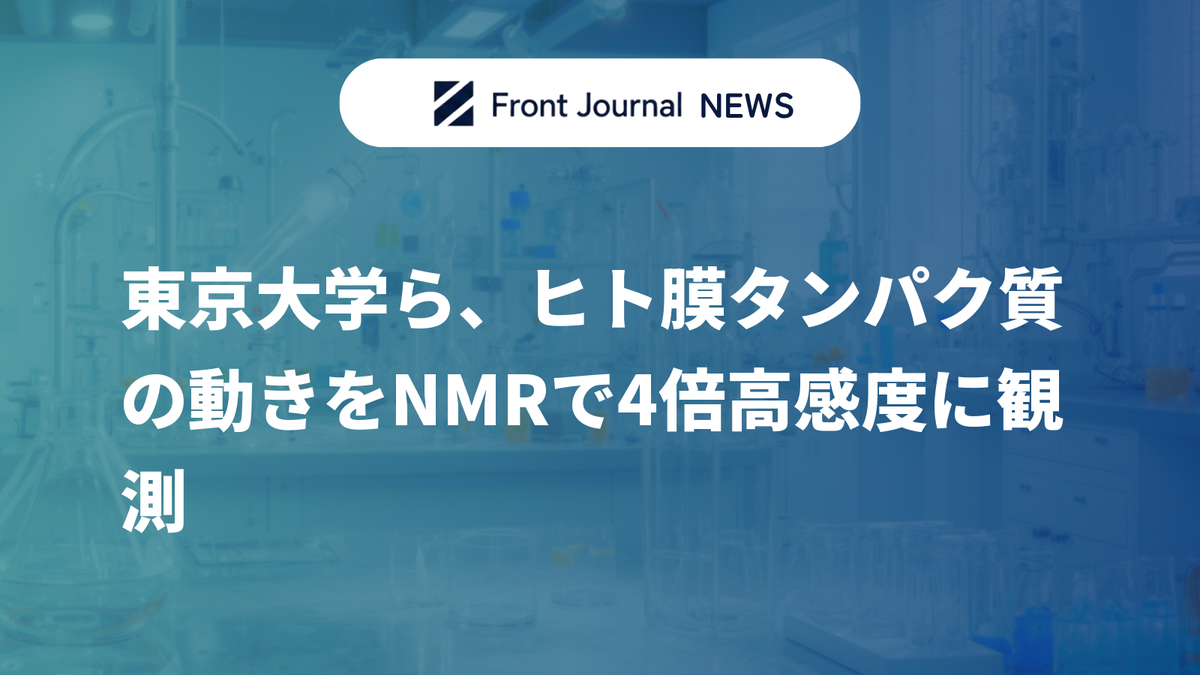 東京大学ら、ヒト膜タンパク質の動きをNMRで4倍高感度に観測