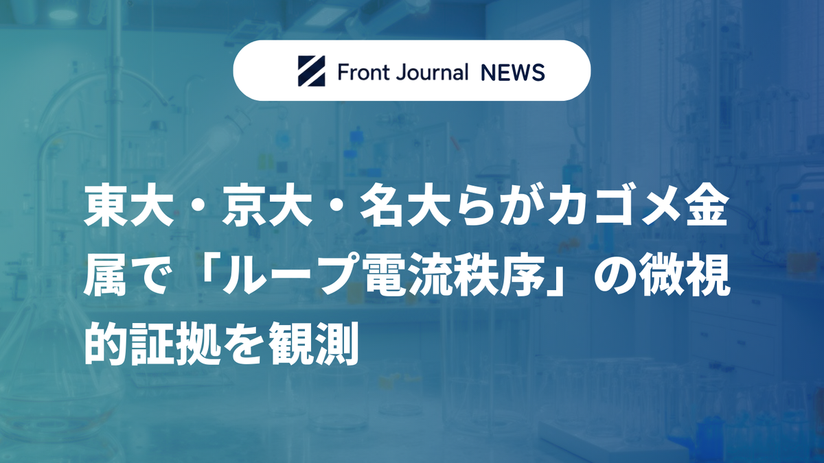 東大・京大・名大らがカゴメ金属で「ループ電流秩序」の微視的証拠を観測