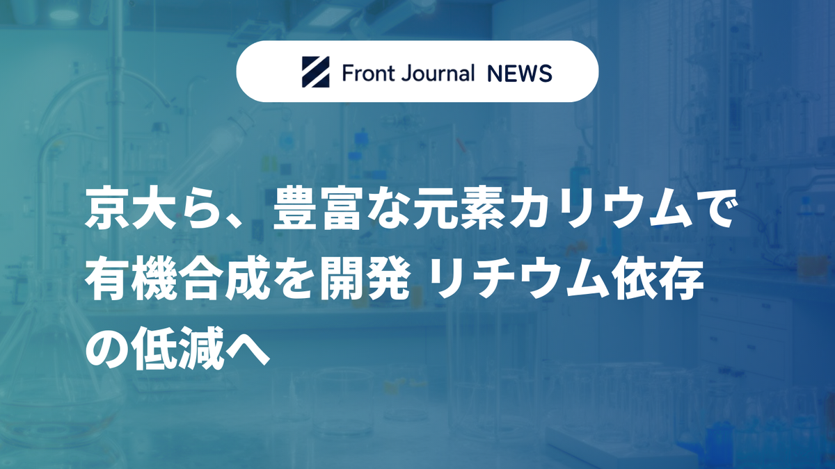 京大ら、豊富な元素カリウムで有機合成を開発 リチウム依存の低減へ
