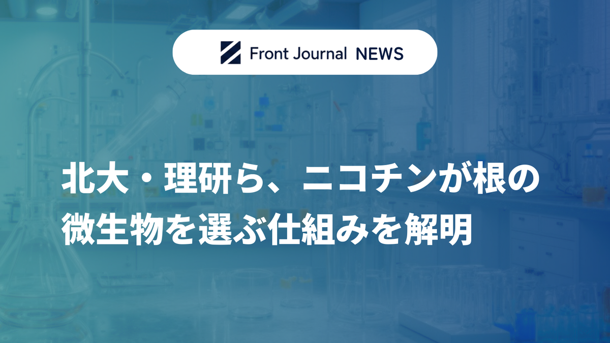 北大・理研ら、ニコチンが根の微生物を選ぶ仕組みを解明
