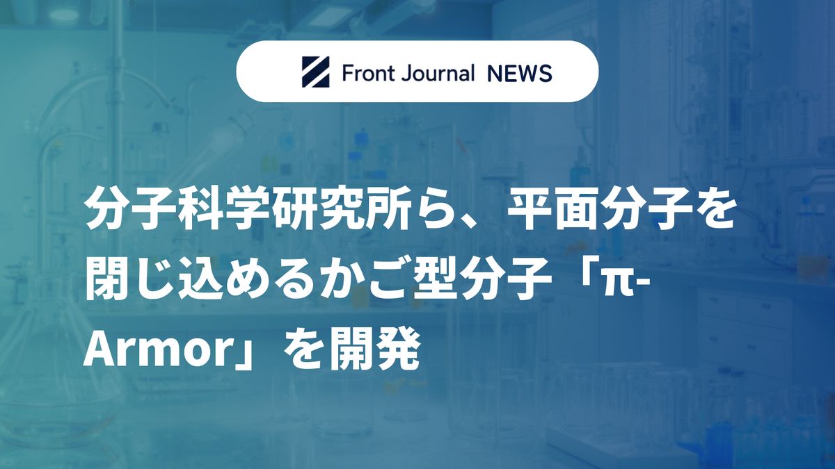 分子科学研究所ら、平面分子を閉じ込めるかご型分子「π-Armor」を開発