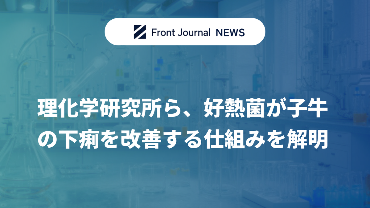 理化学研究所ら、好熱菌が子牛の下痢を改善する仕組みを解明